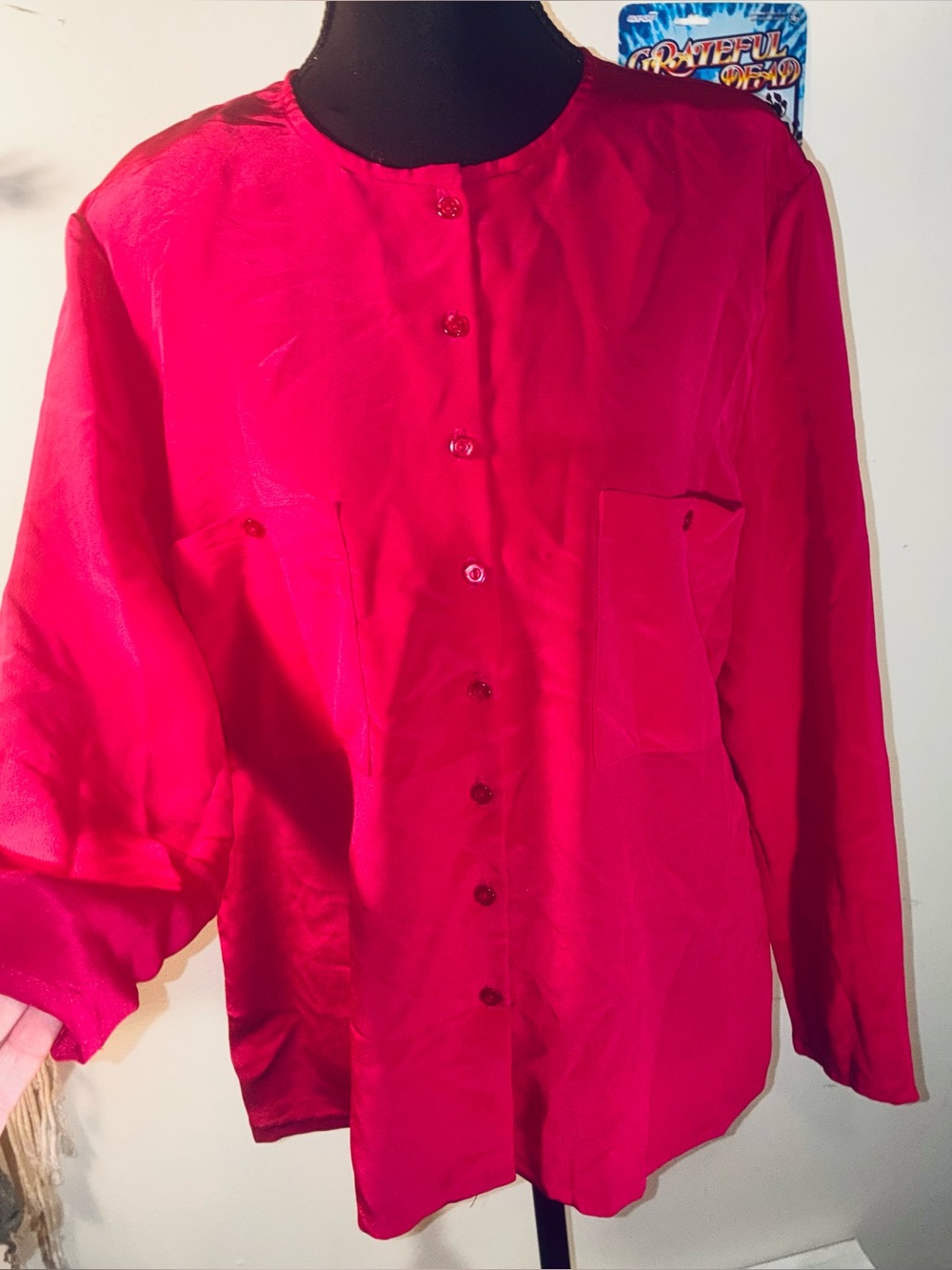 Elegant Vintage Gailord Fuchsia Button-Down Shirt for Women (14)